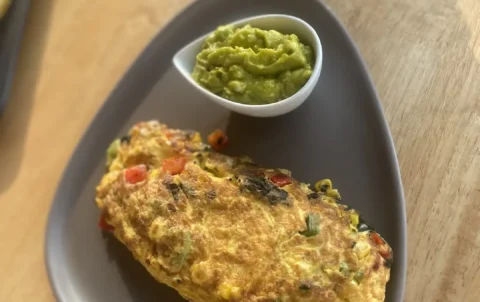 Mexican flavours in a delicious omelette with a side of smashed avocado. Only at the place with the best fry up in Chalong: Poached Breakfast Cafe, Chalong, Phuket, Thailand