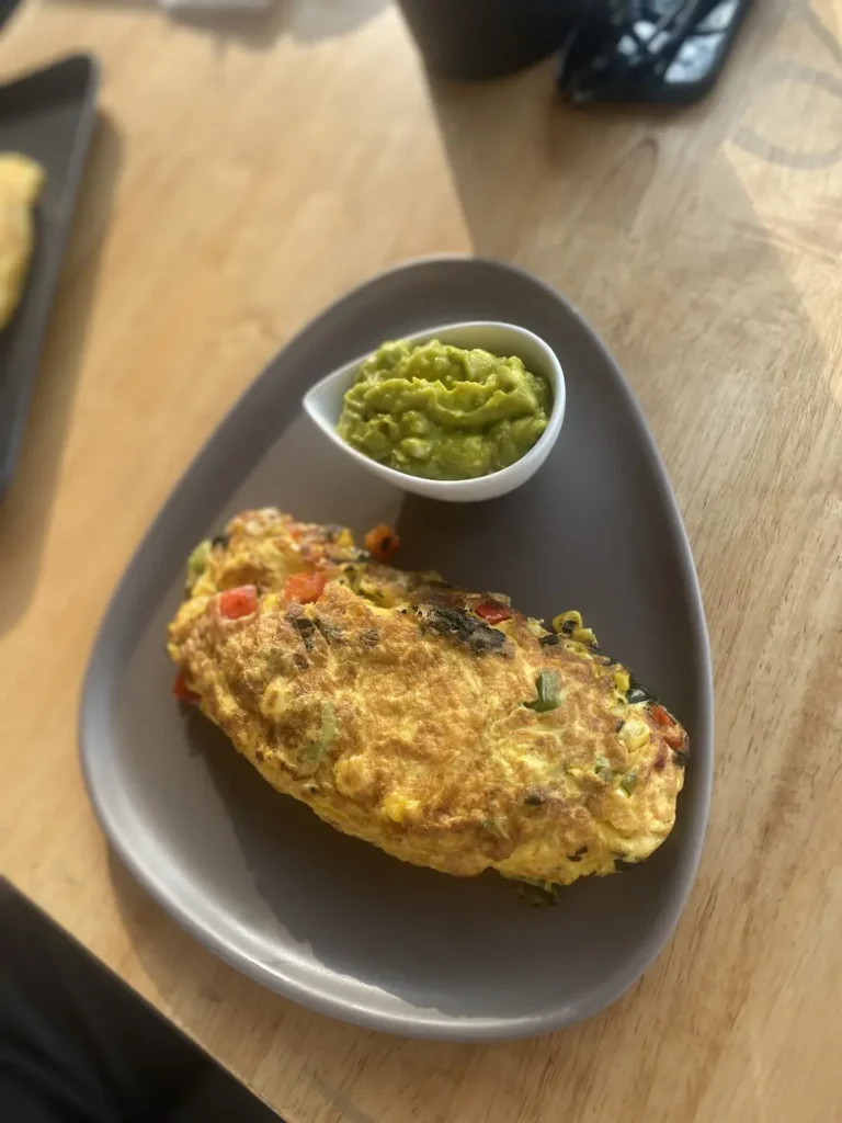 Mexican flavours in a delicious omelette with a side of smashed avocado. Only at the place with the best fry up in Chalong: Poached Breakfast Cafe, Chalong, Phuket, Thailand