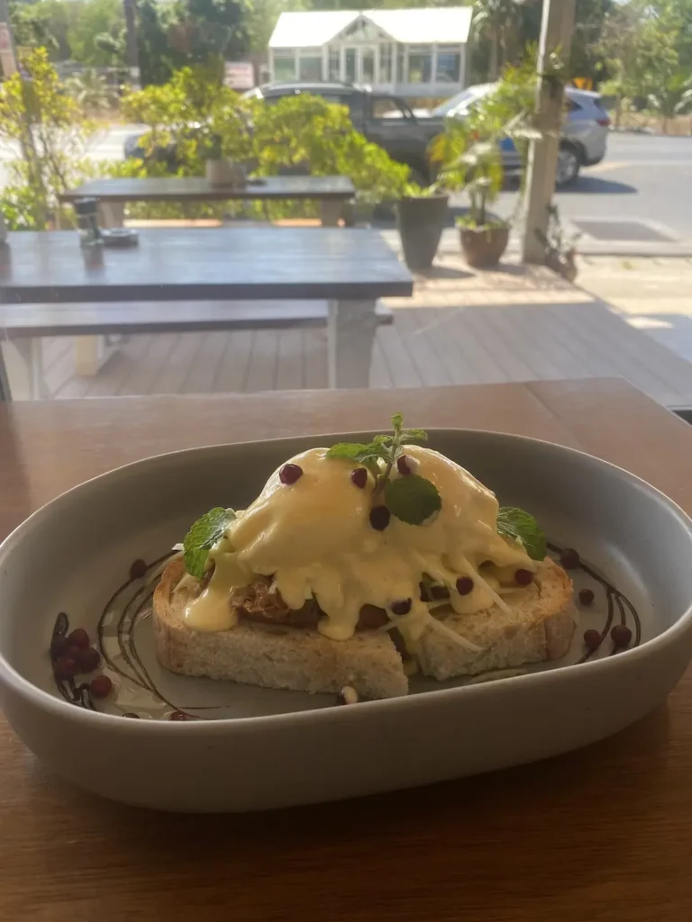 Pulled pork eggs benedict with apple cider hollandaise. Only at the place with the best fry up in Chalong: Poached Breakfast Cafe, Chalong, Phuket, Thailand